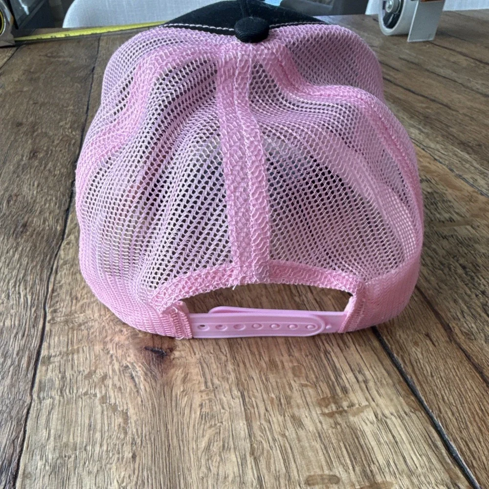 Inter Miami Trucker Hat Black/Pink Mesh Back Adjustable One Size